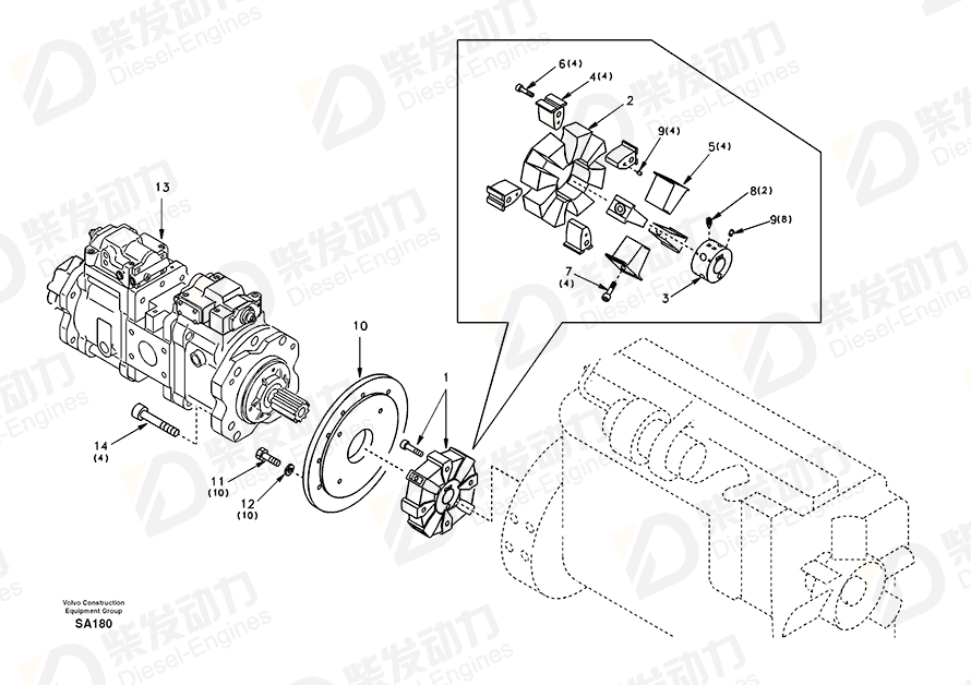 VOLVO Clutch SA1112-00070 Drawing