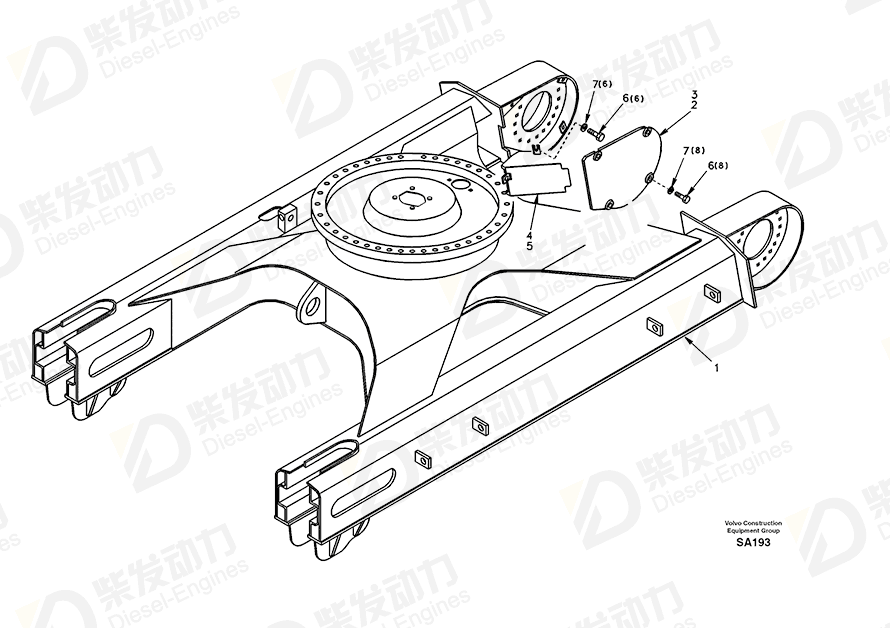 VOLVO Cover SA1164-20050 Drawing