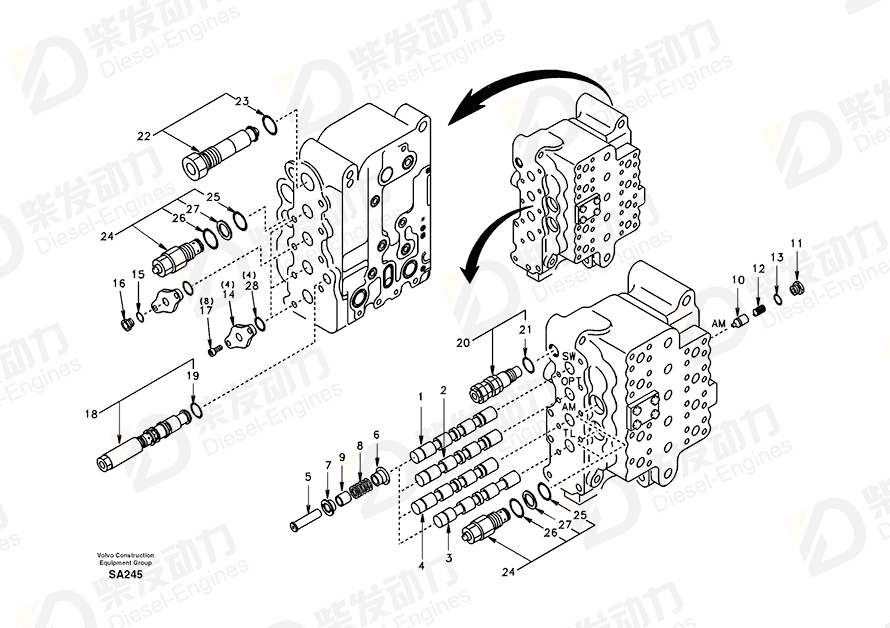 VOLVO POPPET_SPOOL RE SA7273-10180 Drawing VOLVO POPPET_SPOOL RE SA7273-10180 Drawing