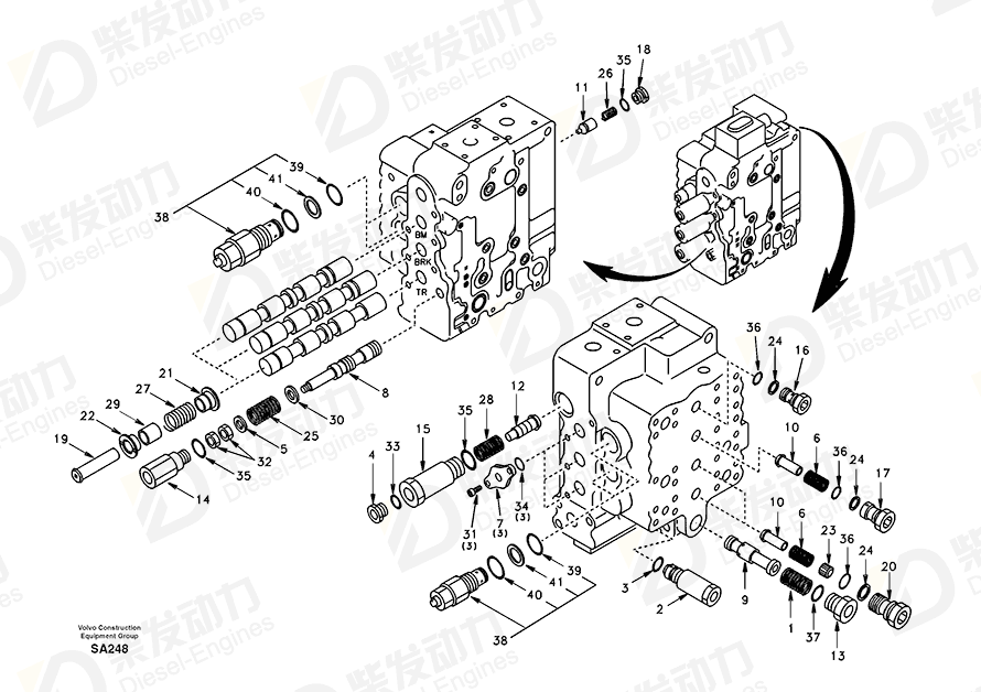 VOLVO Check valve SA8230-11200 Drawing