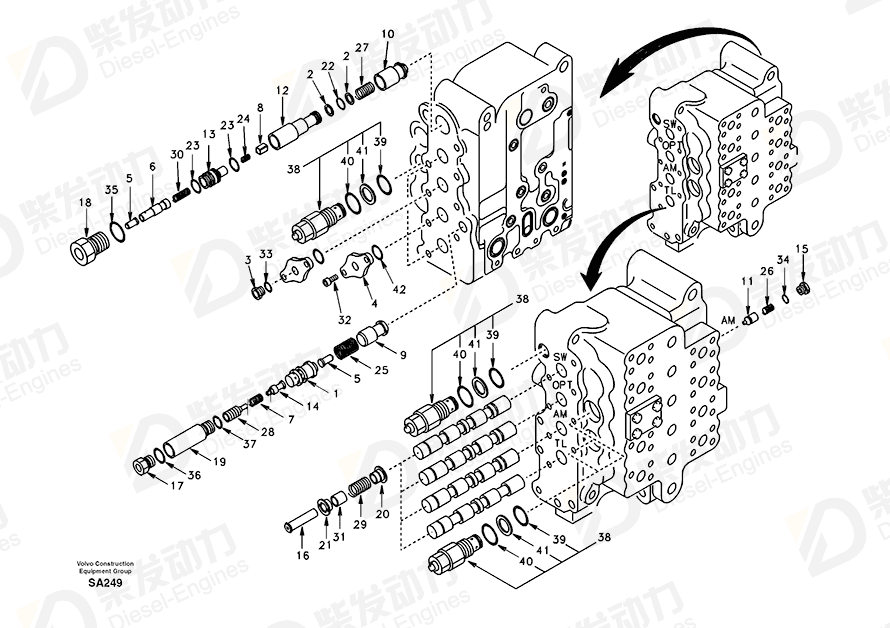 VOLVO Sleeve SA8230-11450 Drawing