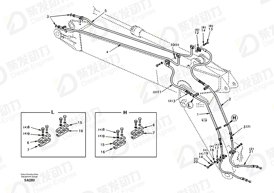 VOLVO Rubber clamp SA1174-53000 Drawing VOLVO Rubber clamp SA1174-53000 Drawing