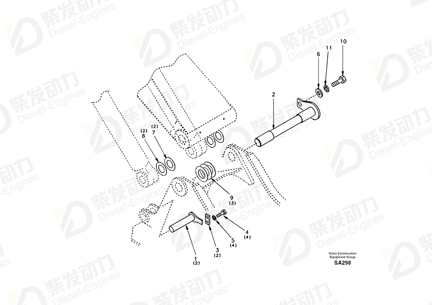 VOLVO Pin SA1173-04270 Drawing VOLVO Pin SA1173-04270 Drawing