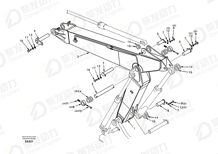 VOLVO Boom SA1173-04860 Drawing VOLVO Boom SA1173-04860 Drawing