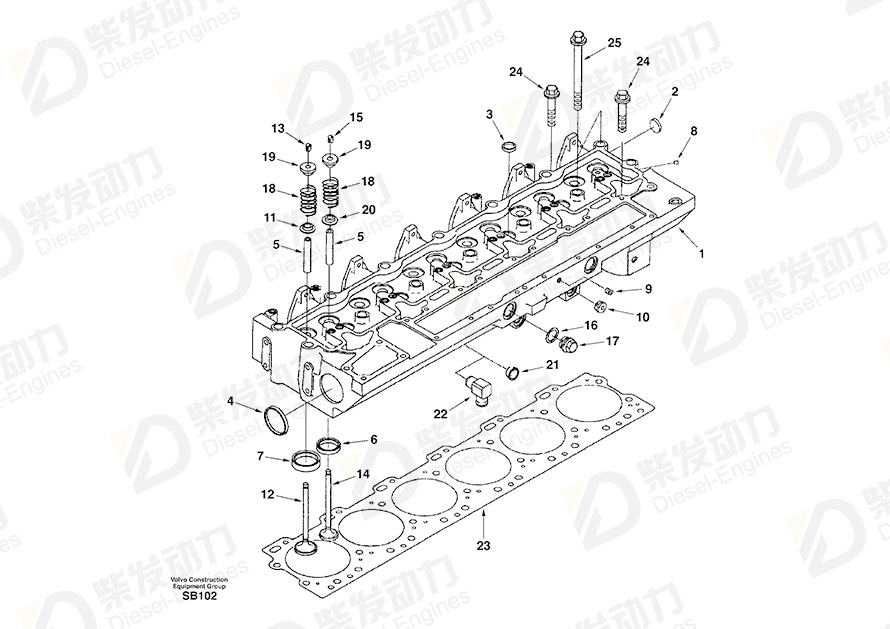 VOLVO Valve SA3802085 Drawing