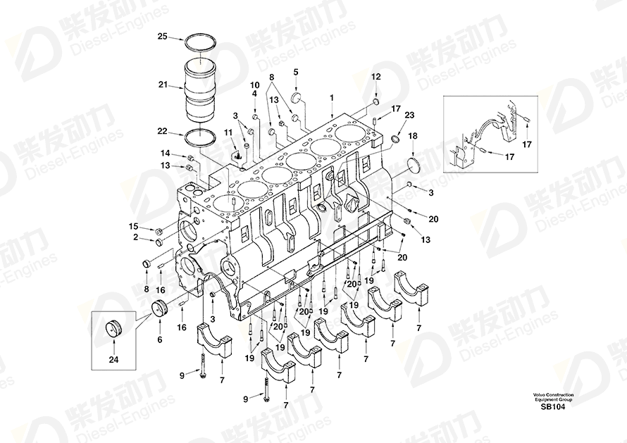 VOLVO Plastic plug SA3004258 Drawing VOLVO Plastic plug SA3004258 Drawing