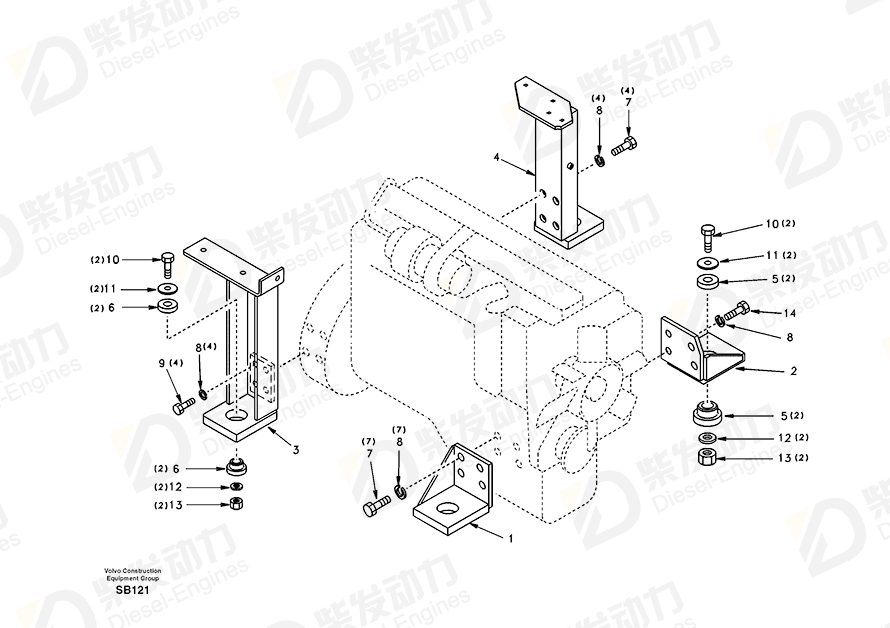 VOLVO Bracket SA1112-00243 Drawing