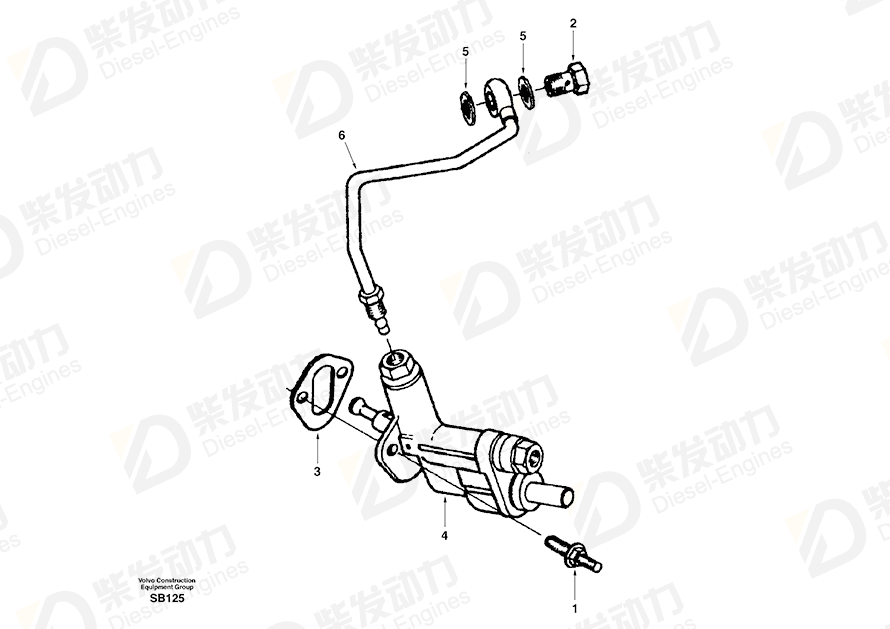 VOLVO Pipe SA3918539 Drawing