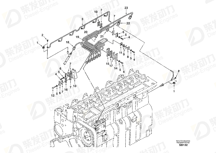 VOLVO Pipe SA3930445 Drawing