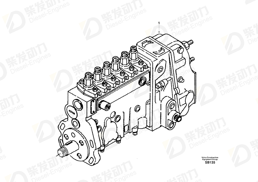 VOLVO Fuel Injet Pump SA3929167 Drawing