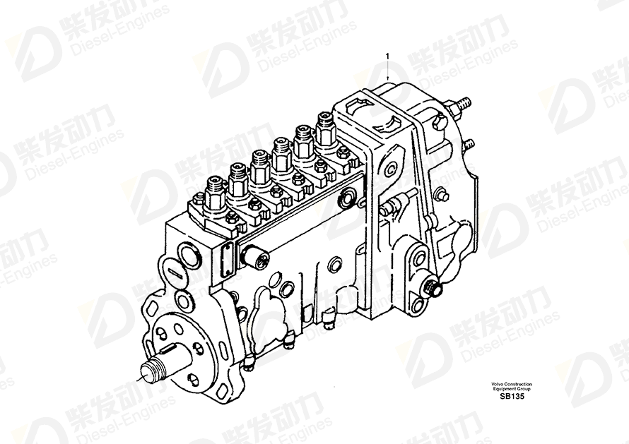 VOLVO Fuel Injet Pump SA3929167 Drawing VOLVO Fuel Injet Pump SA3929167 Drawing