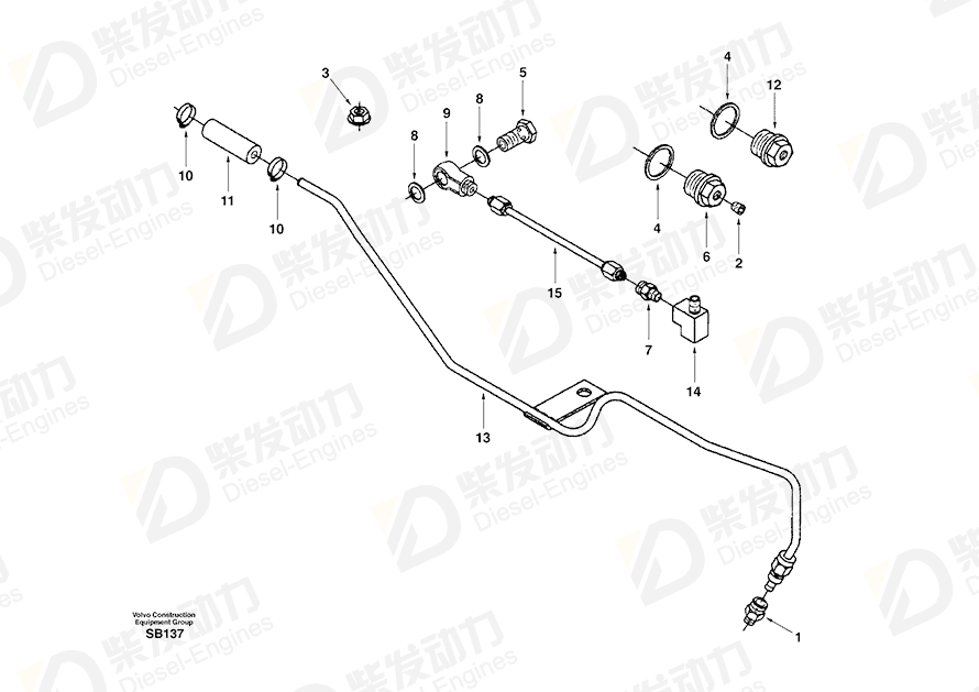 VOLVO Pipe SA3926969 Drawing