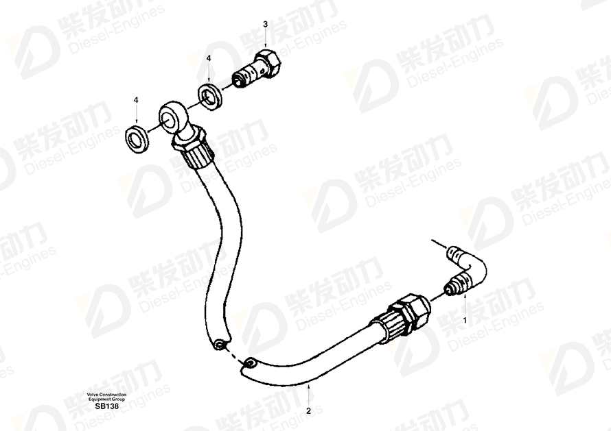 VOLVO Sealing washer SA3918190 Drawing