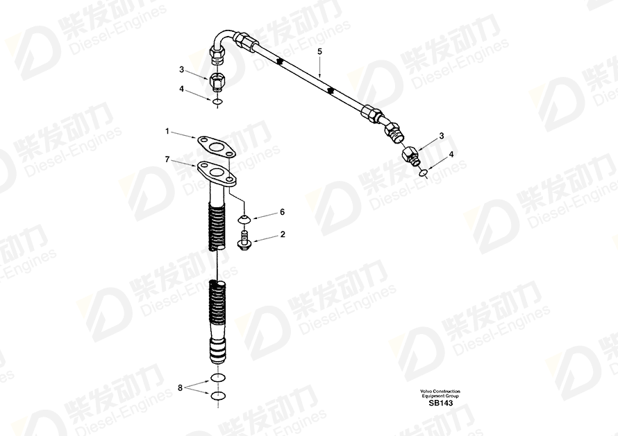 VOLVO Hose SA3921530 Drawing