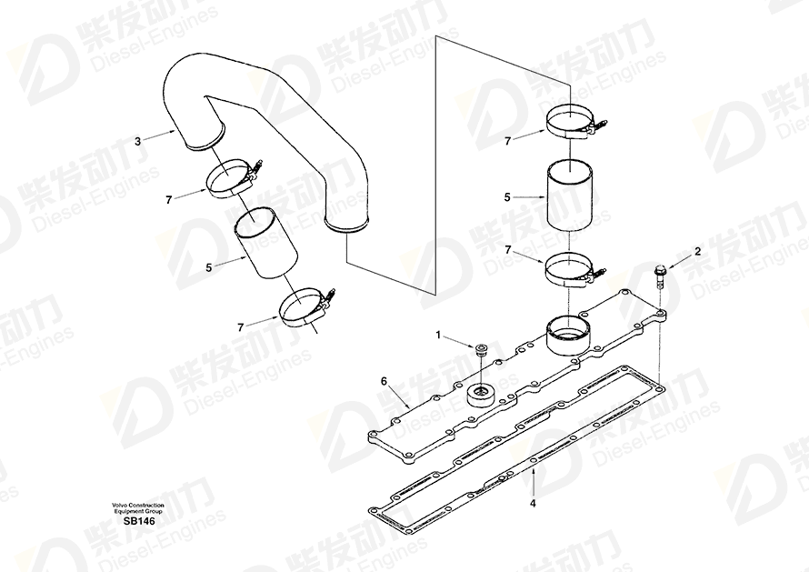 VOLVO Hose SA3916437 Drawing