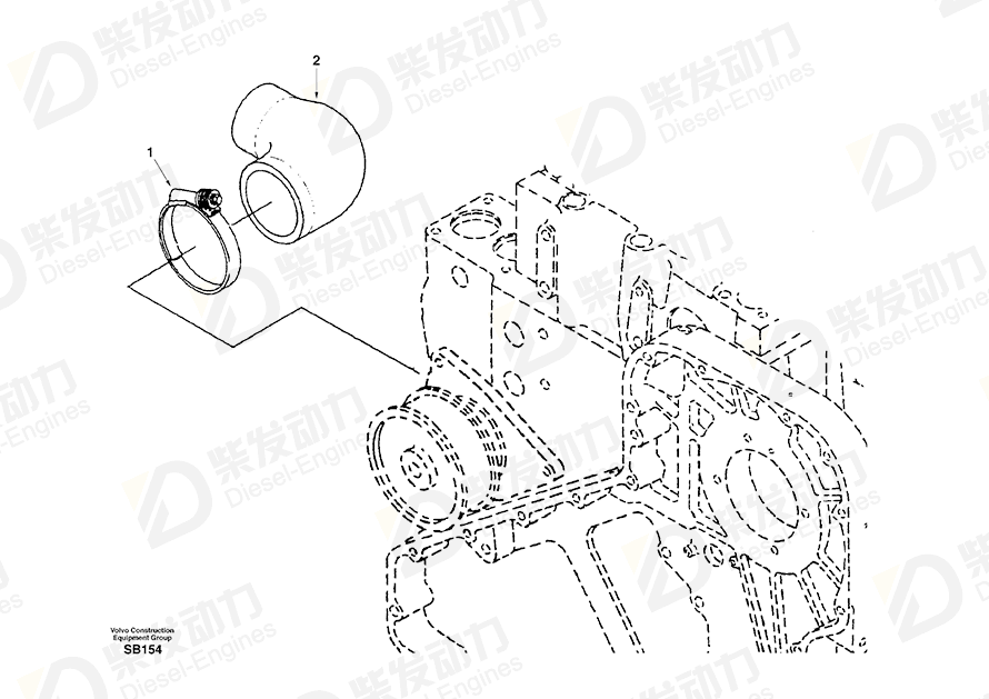 VOLVO Hose SA3920762 Drawing