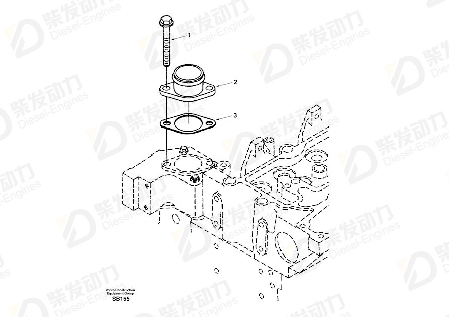 VOLVO Gasket SA3918779 Drawing