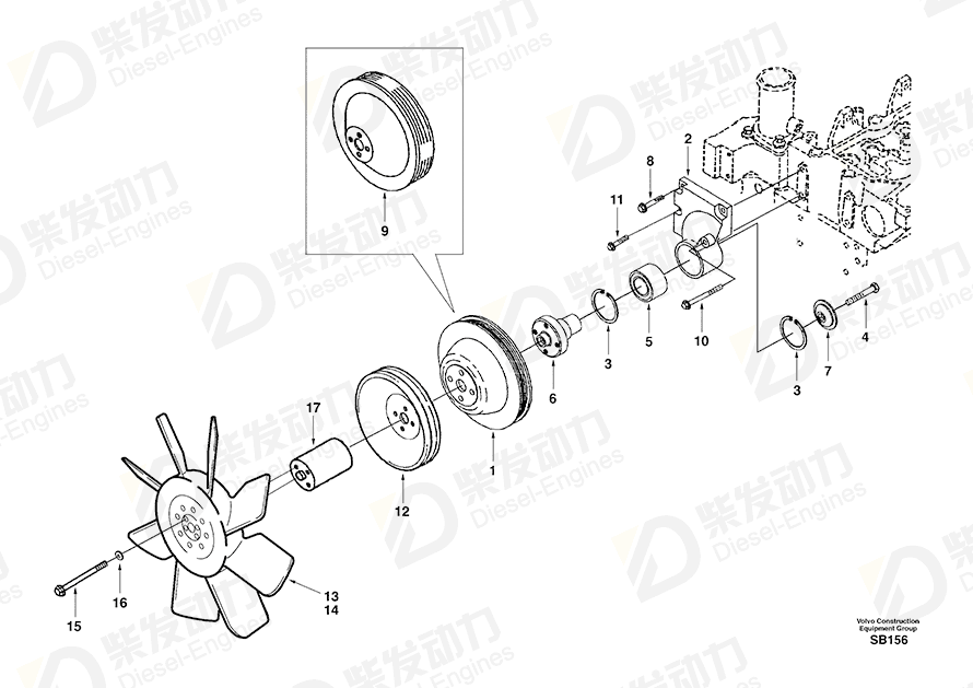 VOLVO Screw SA3913366 Drawing