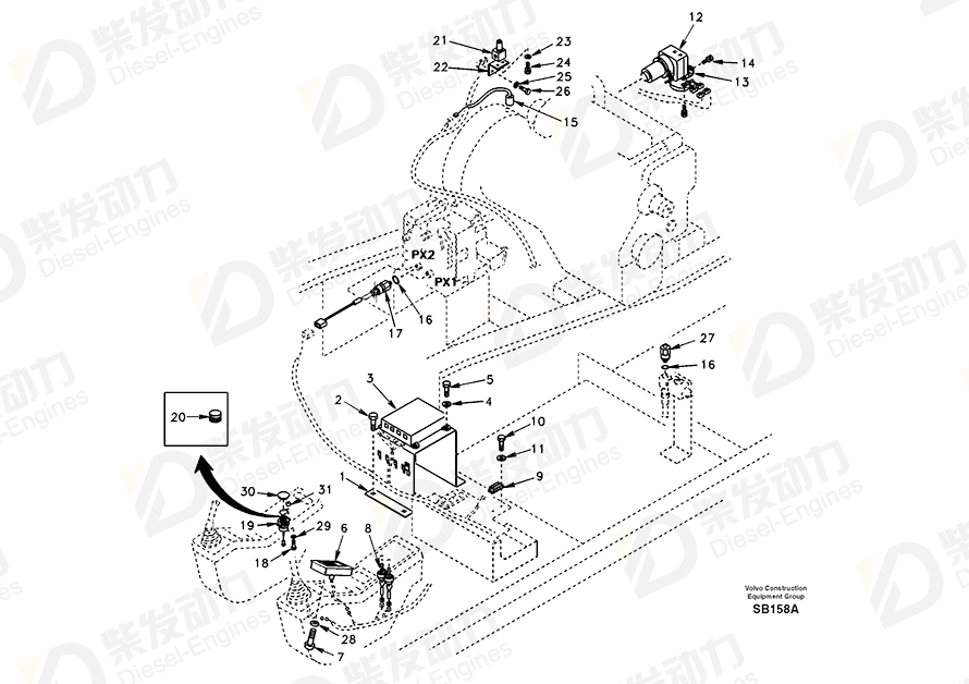 VOLVO Control Unit SA1127-42010 Drawing