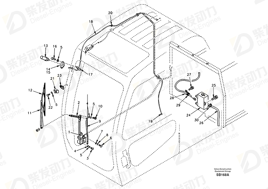 VOLVO Bracket SA1123-03990 Drawing VOLVO Bracket SA1123-03990 Drawing