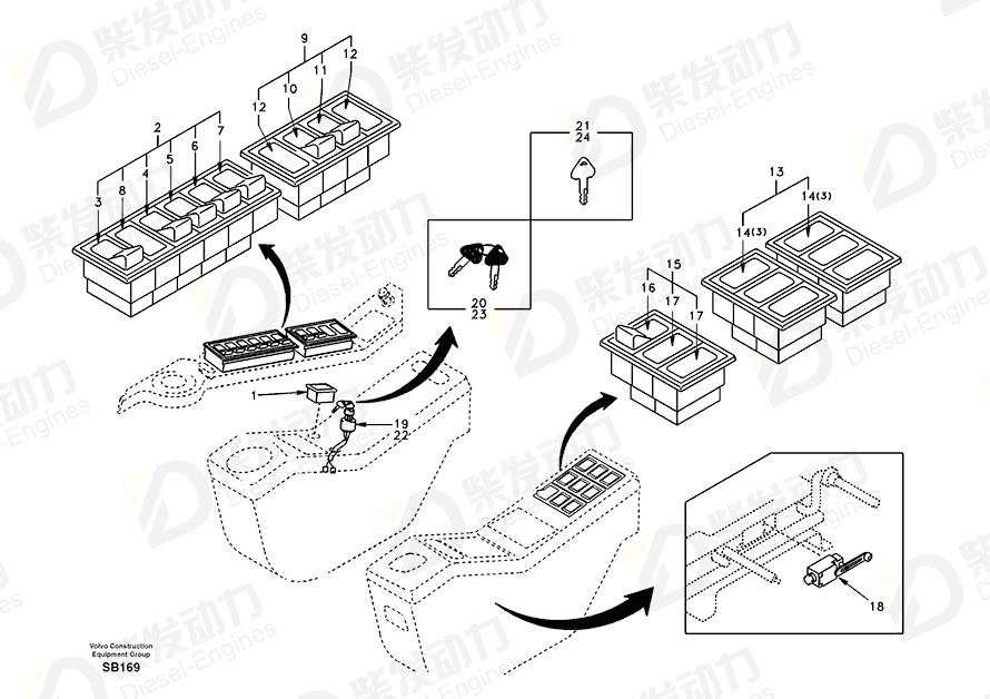 VOLVO Starter Switch SA1123-01030 Drawing VOLVO Starter Switch SA1123-01030 Drawing