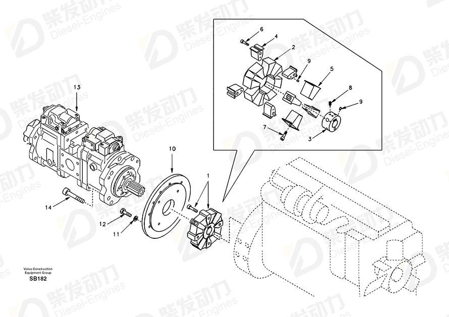 VOLVO Filter element 14515828 Drawing
