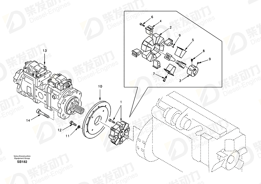 VOLVO Flange SA1042-01171 Drawing