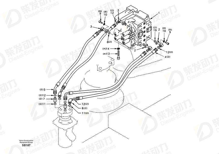 VOLVO Hose SA9403-05625 Drawing