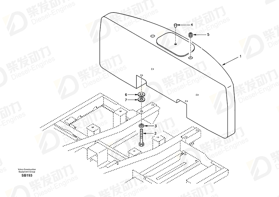 VOLVO Counterweight SA1153-00141 Drawing