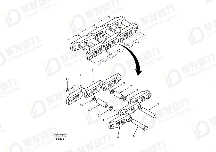 VOLVO Bushing SA1182-00070 Drawing VOLVO Bushing SA1182-00070 Drawing