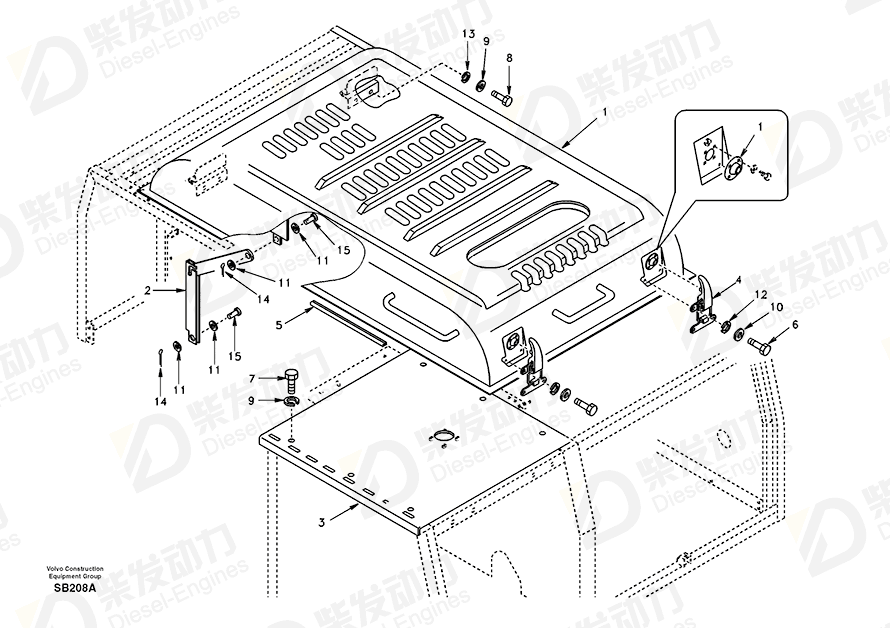 VOLVO Cover SA1162-07980 Drawing