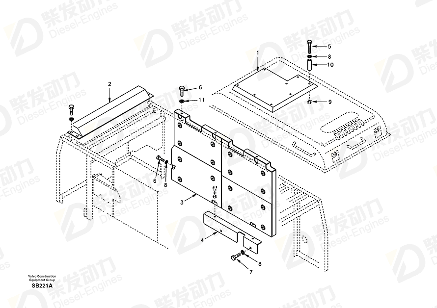 VOLVO Cover SA1162-07871 Drawing