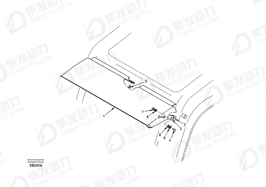 VOLVO Rain cap SA1166-30400 Drawing VOLVO Rain cap SA1166-30400 Drawing