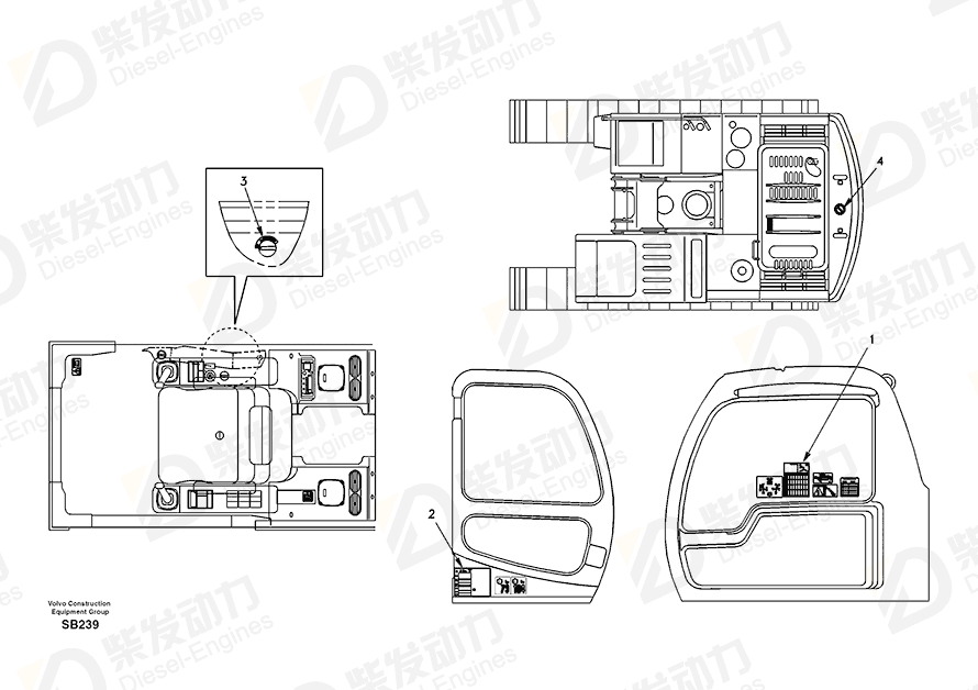 VOLVO Decal SA1192-03780 Drawing