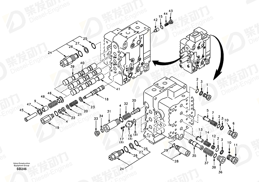VOLVO Control plunger SA7272-03060 Drawing