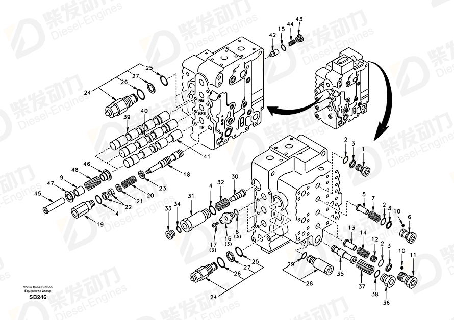 VOLVO Control plunger SA7272-03060 Drawing VOLVO Control plunger SA7272-03060 Drawing