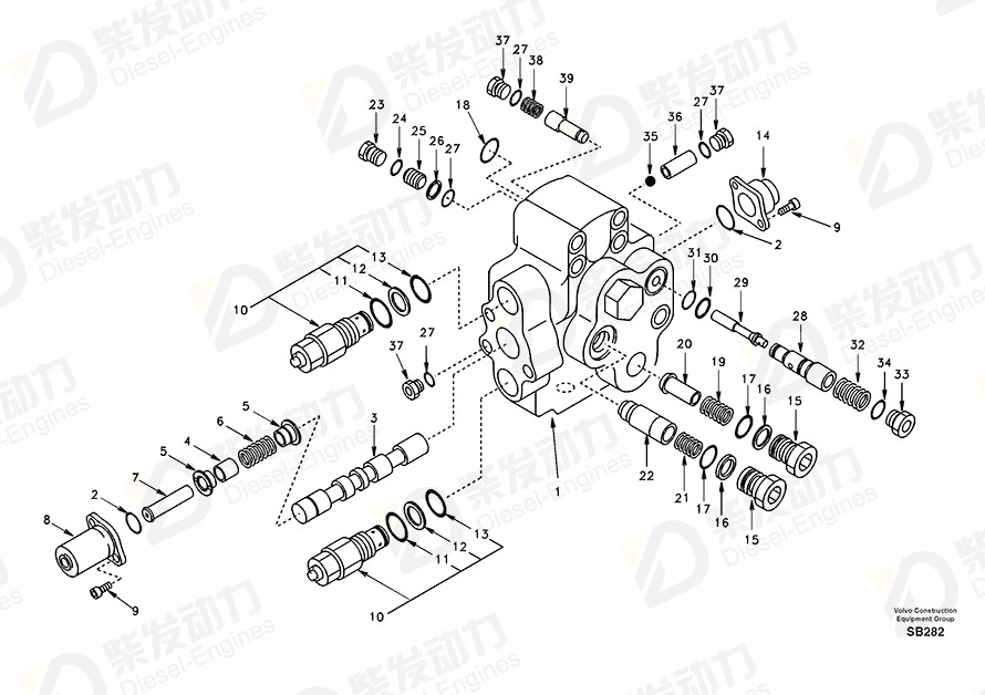 VOLVO Check valve SA8230-11210 Drawing