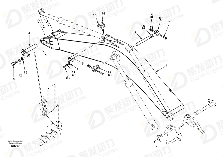 VOLVO Boom SA1173-04980 Drawing