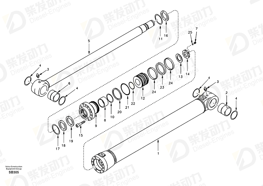 VOLVO Bushing SA1146-07270 Drawing VOLVO Bushing SA1146-07270 Drawing