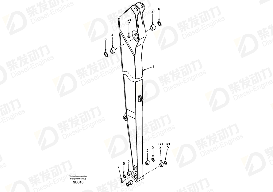 VOLVO Bushing SA1172-00101 Drawing VOLVO Bushing SA1172-00101 Drawing