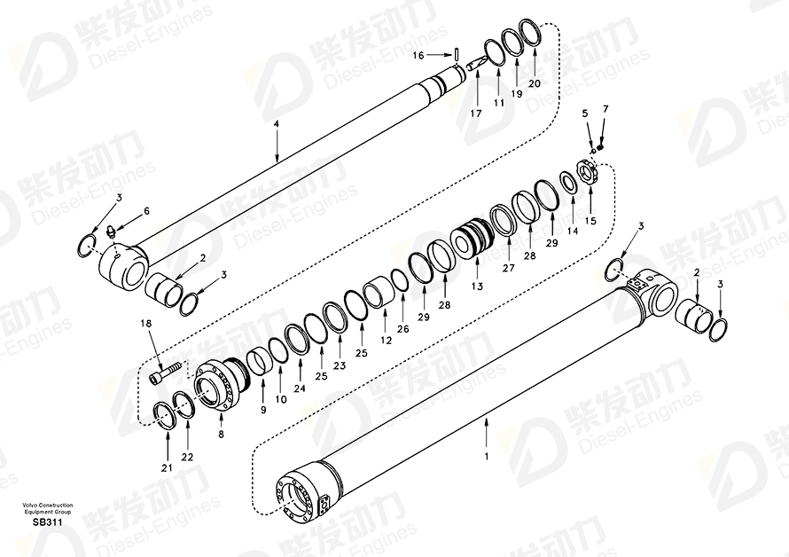 VOLVO Seal SA1146-03810 Drawing