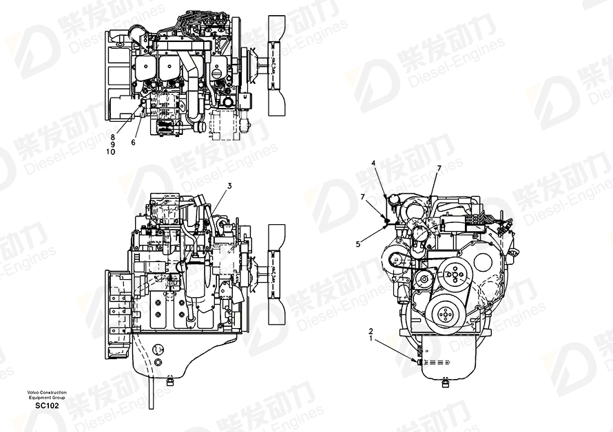 VOLVO Bracket SA1111-00250 Drawing