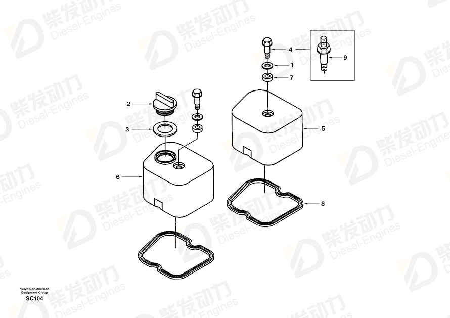 VOLVO Cap SA3901895 Drawing