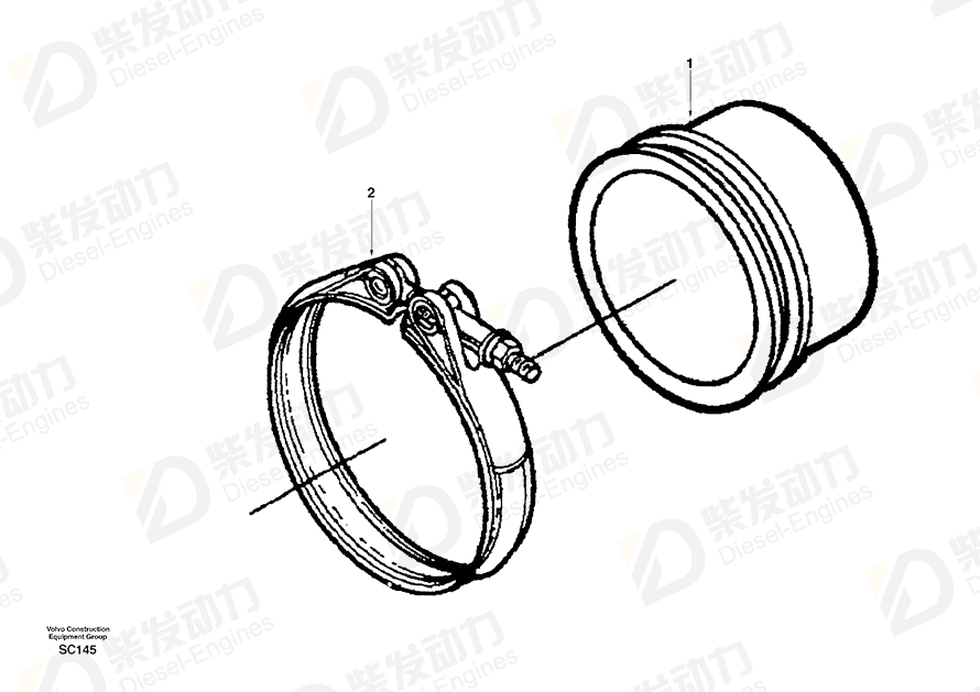 VOLVO Clamp SA3903652 Drawing