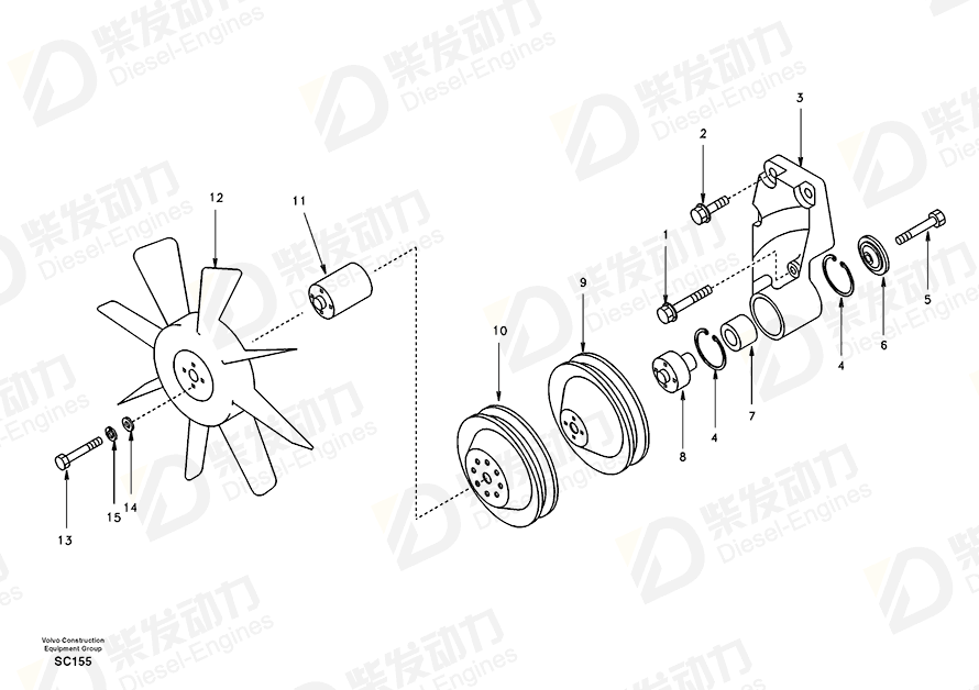 VOLVO Support SA3911203 Drawing