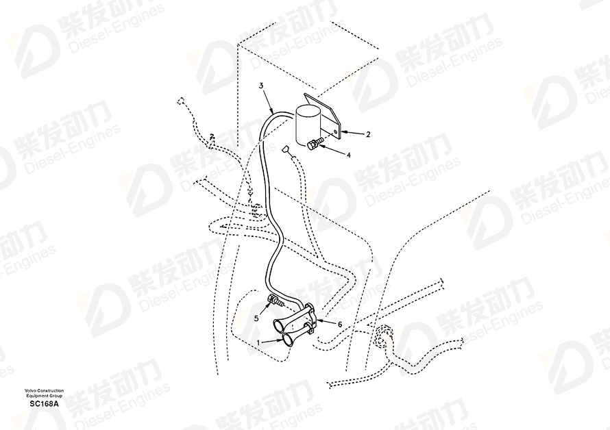 VOLVO Bracket SA1122-00990 Drawing