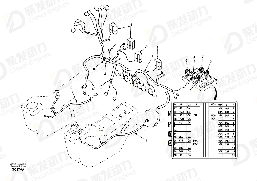 VOLVO WIRE HARNESS_LH SA1122-03941 Drawing