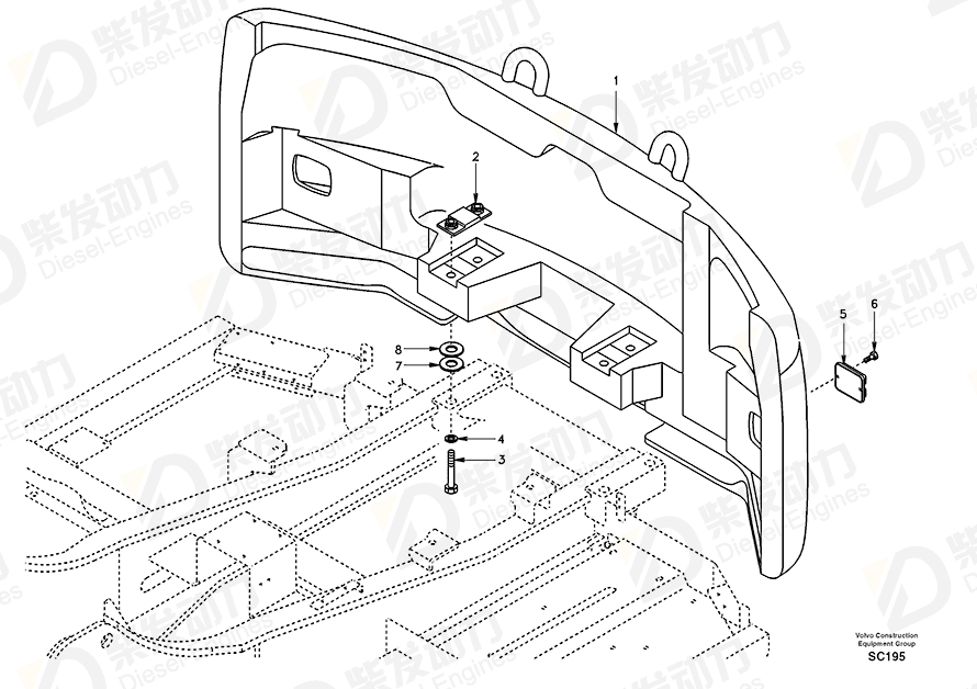 VOLVO Cross recessed screw SA9021-10408 Drawing VOLVO Cross recessed screw SA9021-10408 Drawing