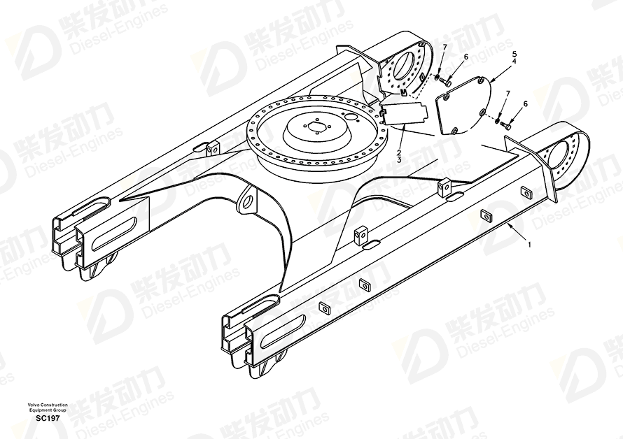 VOLVO Cover SA1164-20031 Drawing