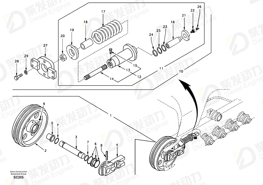 VOLVO O-ring SA9511-22070 Drawing VOLVO O-ring SA9511-22070 Drawing